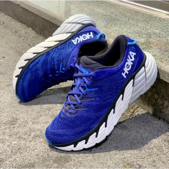 Men's Hoka One One Gaviota 4 Blue Running Hiking Shoes 11 11D 11.5D 12.5 12.5D - Picture 5 of 14